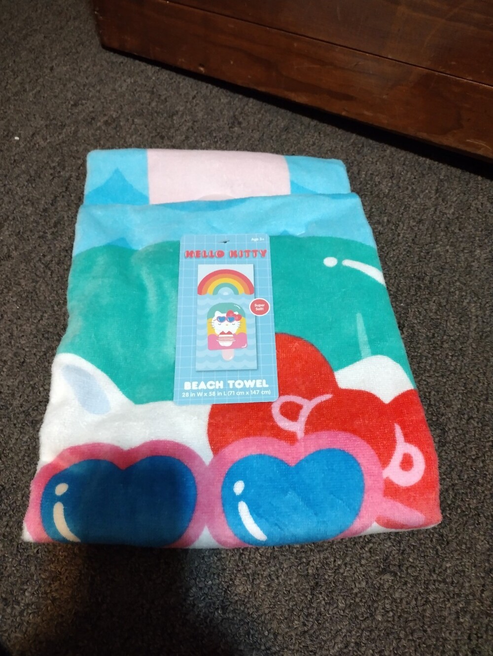 Hello Kitty Beach Towel 28"W X 58"L